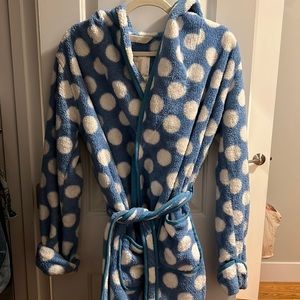 Aerie cozy polka dot bathrobe